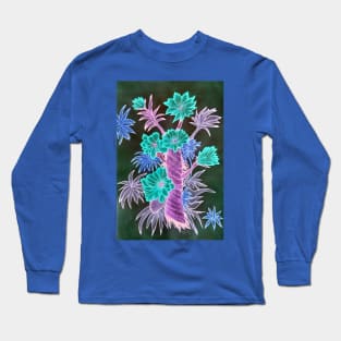 Neon Floral Painting Long Sleeve T-Shirt